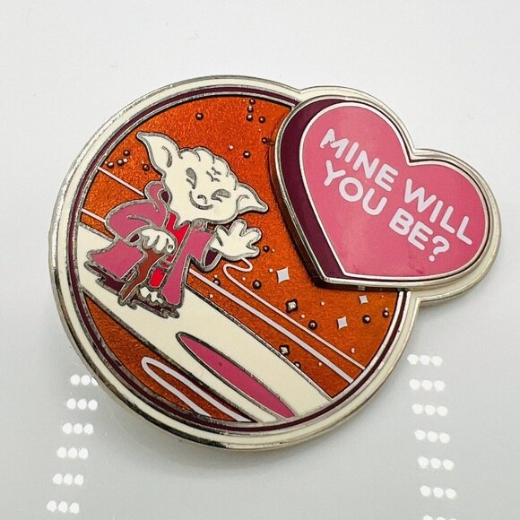 Mine Will You Be Yoda Star Wars Valentines Day Heart Disney Pin Trading 2015 - Picture 2 of 7